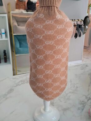 MAGLIONE PET GG Crema Lana Merino