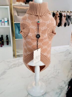 MAGLIONE PET GG Crema Lana Merino