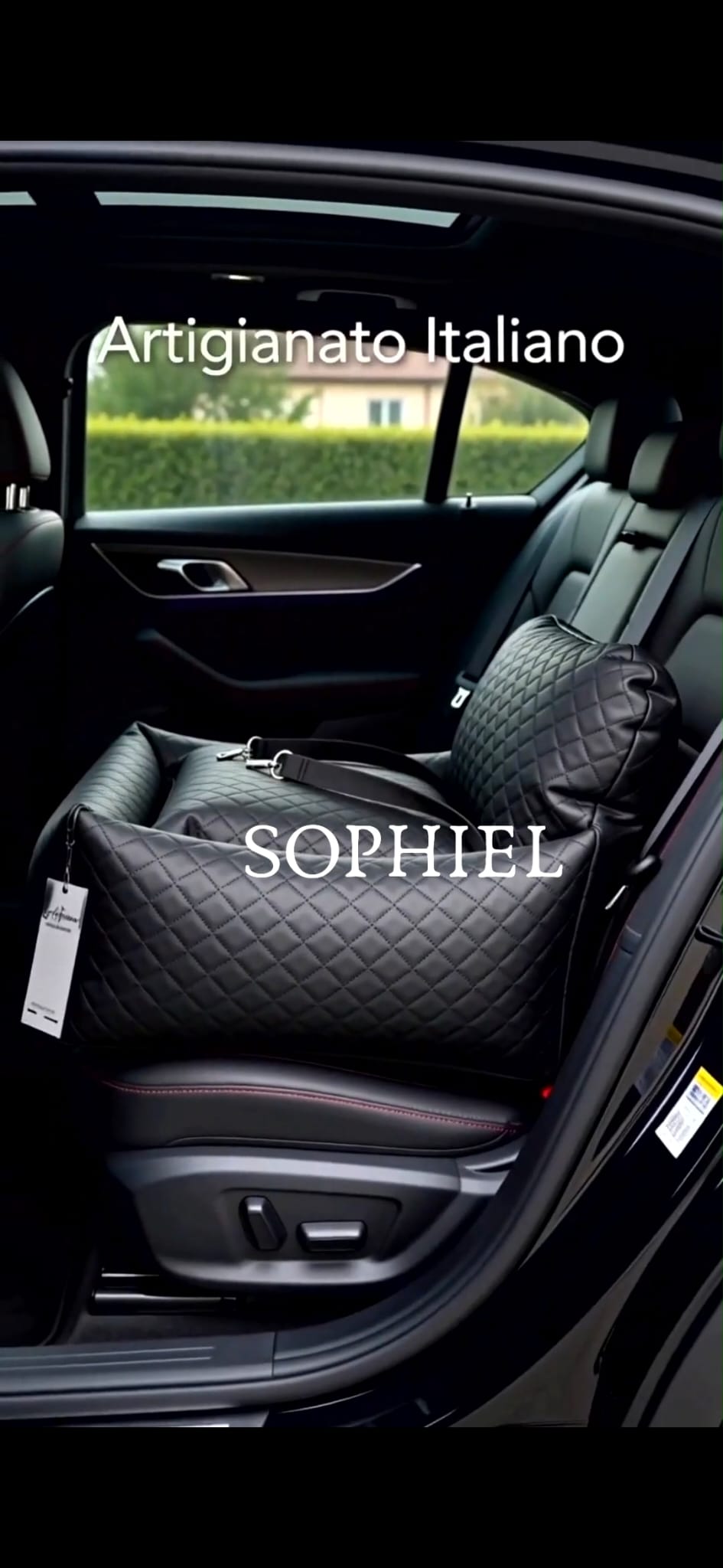 Seggiolino Auto per Cani Premium in Eco-Pelle | Anteprima